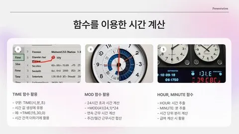 엑셀 시간 계산 이미지 8