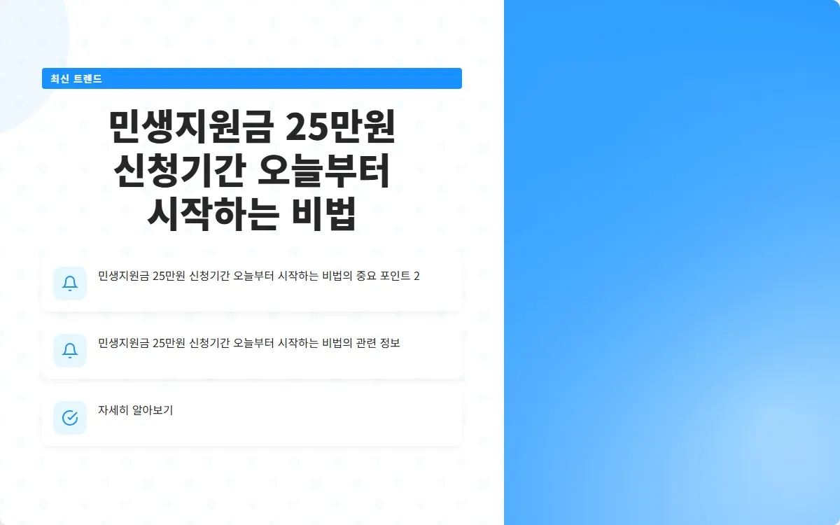 민생지원금 25만원 신청기간 이미지 4