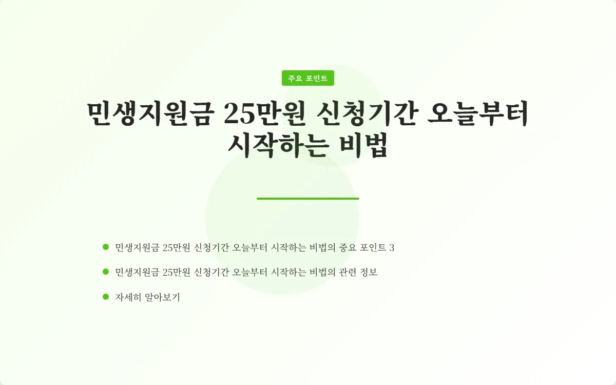 민생지원금 25만원 신청기간 이미지 5
